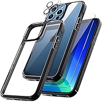 TAURI [3 in 1] Defender Designed for iPhone 13 Pro Case 6.1 Inch, with 2 Pack Tempered Glass Screen Protector + 2 Pack…