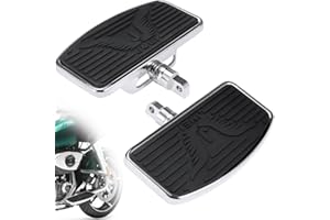 NUBELETY Motorcycle Floorboards for Harley, Rider/Driver/Passenger Footboard Footrest Foot Peg for Harley Davidson Touring Street/Electra/Road/Tri Glide King Sportster XL883 1200 Dyna Softail Trike Accessories
