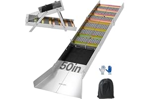 VEVOR High Banker Gold Sluice, 50" 2-in-1 Folding Highbanker Sluice Box, Aluminum Alloy, Portable Mining Equipment with Draws