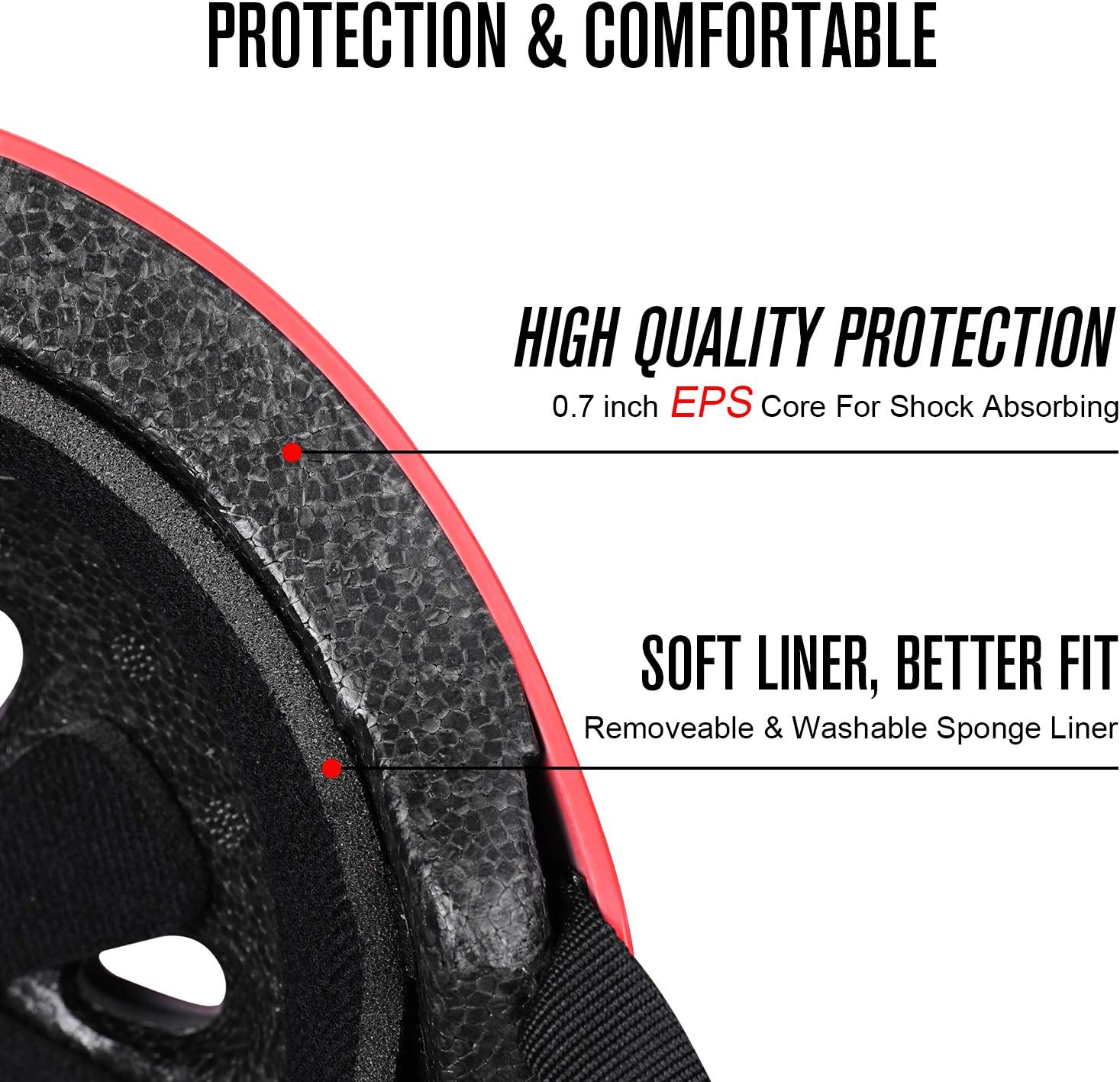 G4Free Kids Adults Skateboard Bike Helmet for Women Men Durable Impact Resistance Multi Sports Roller Skate Cycling Scootes Helmet : Sports & Outdoors
