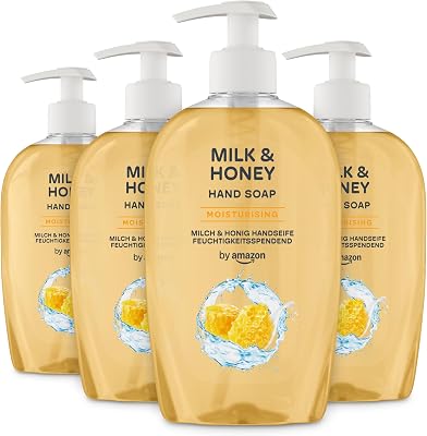 , Sapone per le mani al latte e miele, 4 x 500 ml
