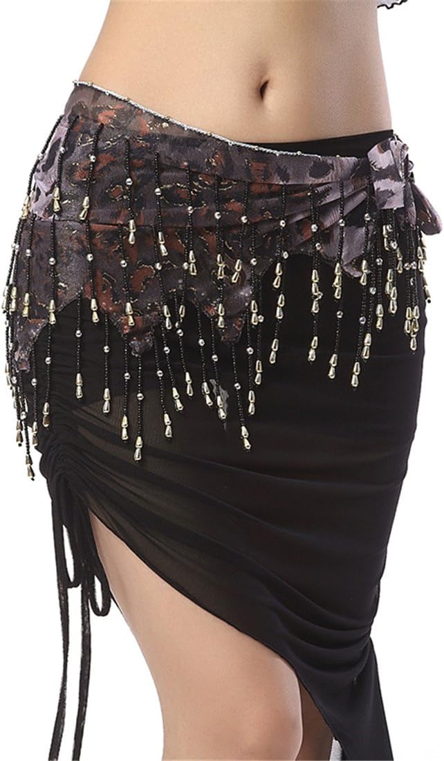 Women's Belly Dance Hip Scarf Belt Triangle Waist Chain with Tassels Beads