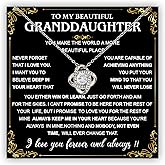 To My Granddaughter Necklace, Granddaughter Necklace Gifts From Grandma Or Grandpa, Necklace Gift For Granddaughter On Birthday Christmas Wedding, Graduation Necklace Gift For Granddaughter