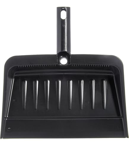 Heavy Duty Metal Dustpan With Brush Set Powder Coated Steel Does Not Chip Or Bend Ergonomic Handle For Comfort Hanging