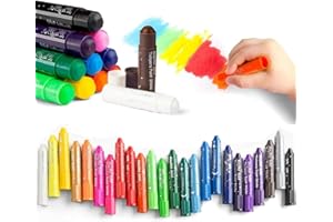 MayMoi Tempera Paint Sticks, Washable Paint Sticks, Quick Drying & No Mess, Non-Toxic, Best Art Birthday Gifts for Teens and Student (24 Colors)