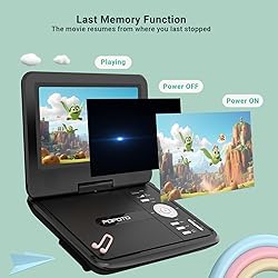 POFOTO 9.5" Portable DVD Player for Kids and Car