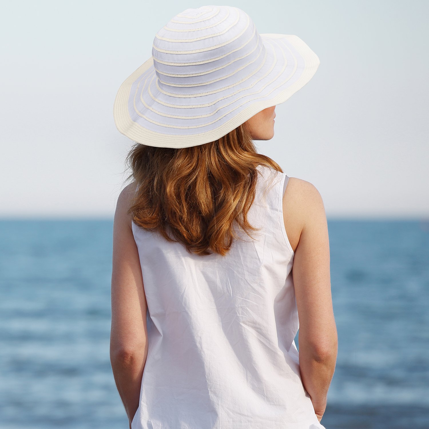 Solaris Floppy Sun Bucket Hats w/Wide Brim Straw Edge Summer UV Protection Foldable Gardening Hiking Beach Cap For Women