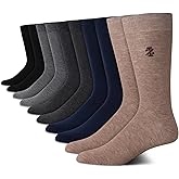 IZOD Men’s Dress Socks - Lightweight Comfort Crew Sock (10 Pack)
