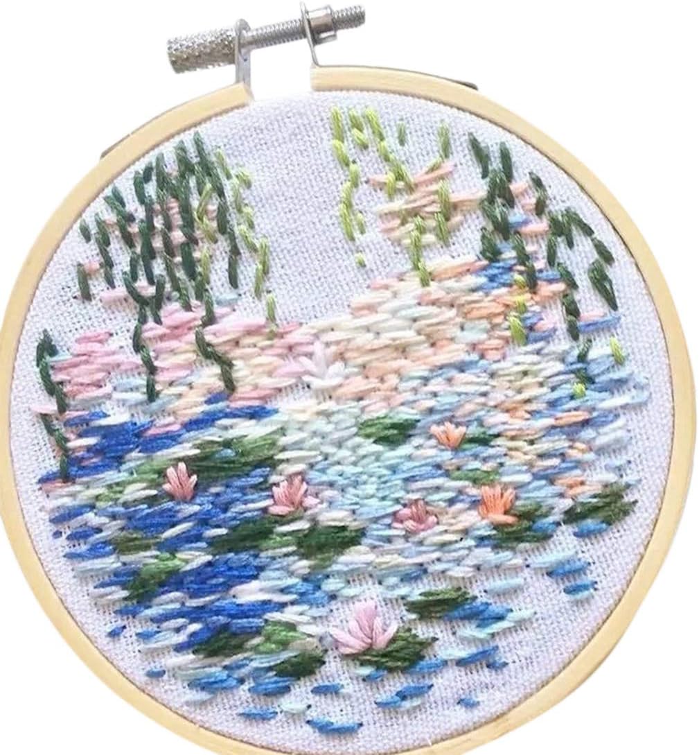Yamix Punch Needle Rug Hooking Projects DIY Crochet Yarn Kits Embroidery Latch Hook Kit Creative Gift, 15 x 15cm