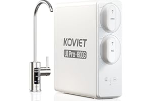 KOVIET U1 Pro Reverse Osmosis System, 800GPD Tankless Reverse Osmosis Water Filter, 10-Stage Under Sink RO Water Filtration System, NSF/ANSI 42&58 Certified with Smart LED Faucet, 3:1 Pure to Drain