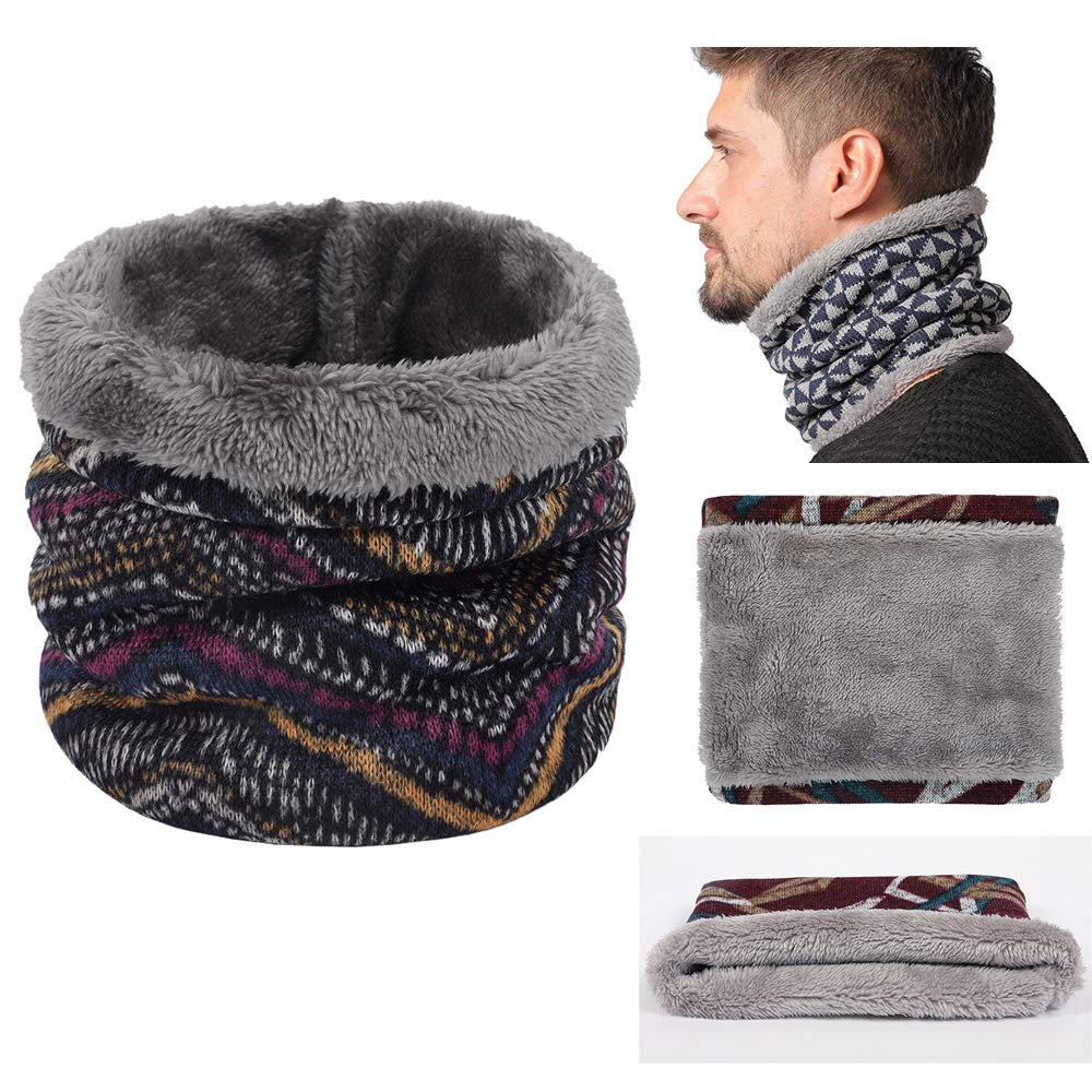 XPuing Unisex Winter Neck Warmer Velvet Lined, Scarf Thicken Windproof and Dust, for Skiing Running Cycling