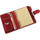 Turbosnail Leather A5 Binder Planner, Refillable Journal, Leather Notebook,Christmas Gifts