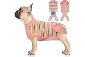 IDOMIK Dog Surgery Recovery Suit, Soft Dog Recovery Suit Onesie, Dog Surgical Recovery Suit for Neuter Spay Female Male, Dog Cone E-Collar Alternative, Pet Body Suit Prevent Licking Abdominal Wound