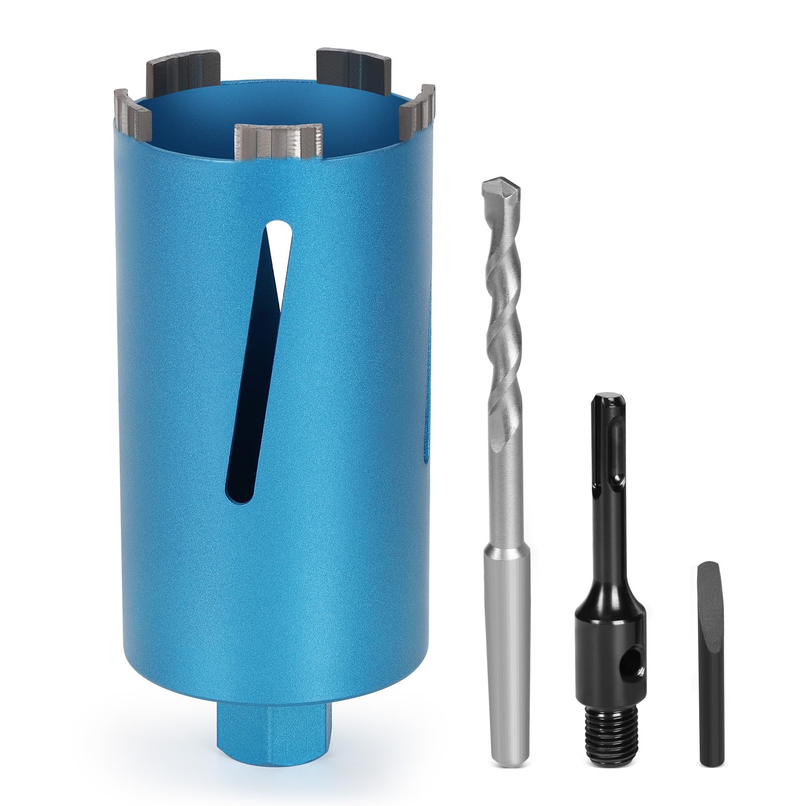 Vrietina M22 Diamond Core Drill Bit, Turbo, SDS-Plus, 92mm Diameter, 200mm Length, Wet/Dry, Concrete, Granite, Hard Rock, Reinforced Concrete