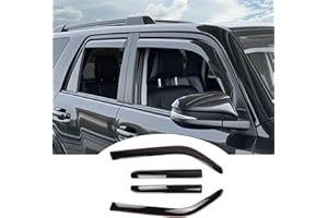 Qyebbk Window Visors Rain Guards for 2010-2024 Toyota 4Runner, Durable Side Window Vent Deflectors Wind Shades for 4 Runner Accessories Black 4 Pcs(Upgrade in-Channel)