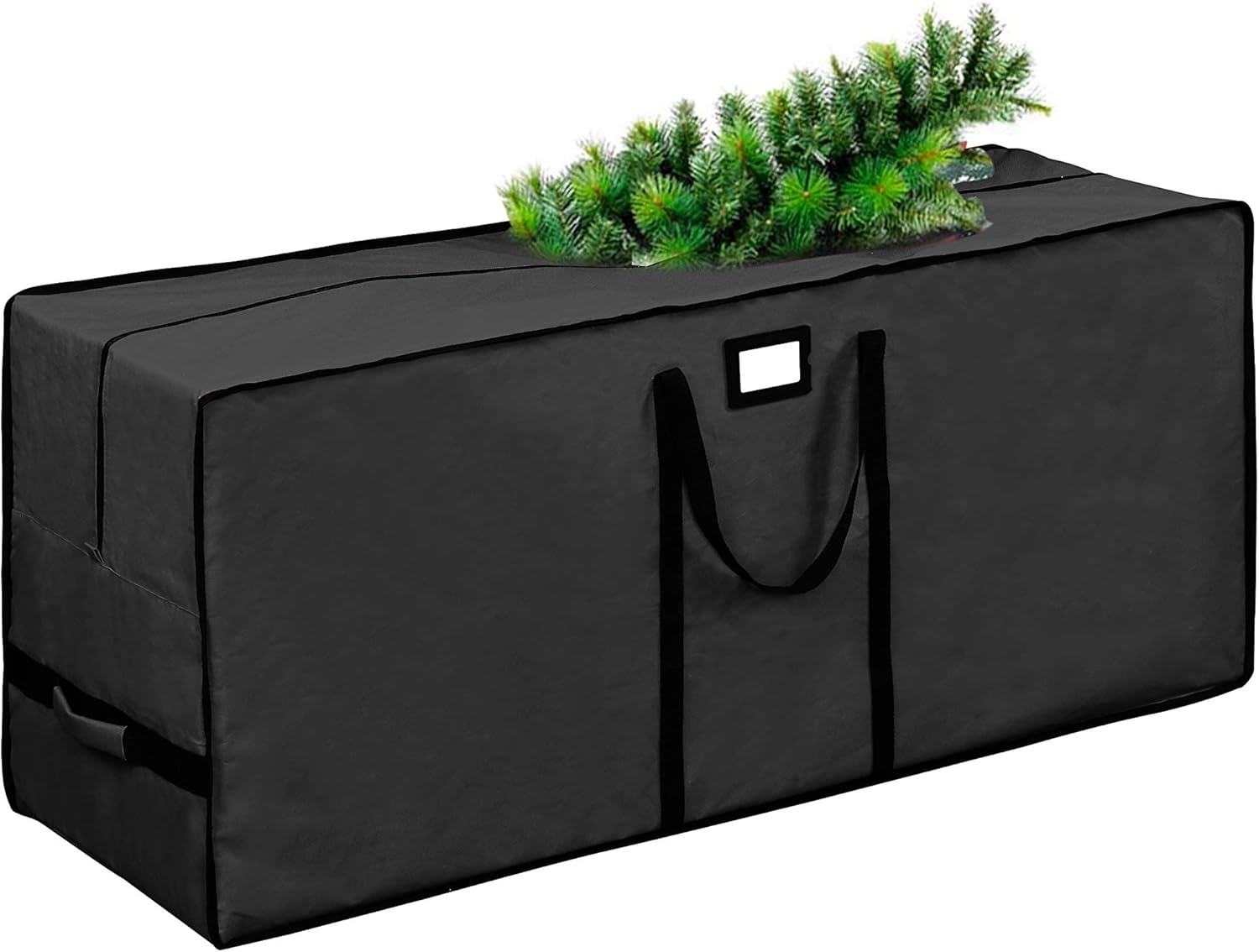 Holiday Décor Storage - Christmas Tree Storage Bag, Waterproof Christmas Tree Storage, Fits Up to 9 ft Tall Artificial Disassembled Trees,Extra Large Heavy Duty Storage Container with Handles   (Black, 65