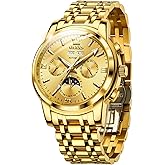 OLEVS Mens Automatic Watches Skeleton Mechanical Self Winding Luxury Fashion Dress Wrist Watch Luminous Waterproof