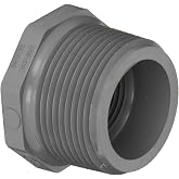 Spears 839-C Series CPVC Pipe Fitting, Bushing, Schedule 80, 1-1/2" NPT Male x 1" NPT Female