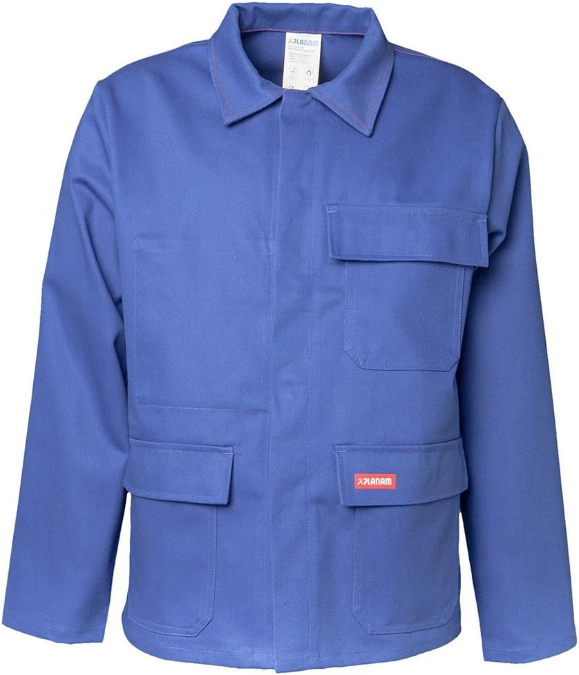 Planam 1706052 Size 52 400 g/m sq"Heat/Fire Retardant Garments" Jacket - Royal Blue