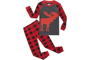 Little bety Boys Christmas Pajamas Toddler Boys Cotton Long Sleeve Pjs Kids Holiday Sleepwear Sets 18months-18years