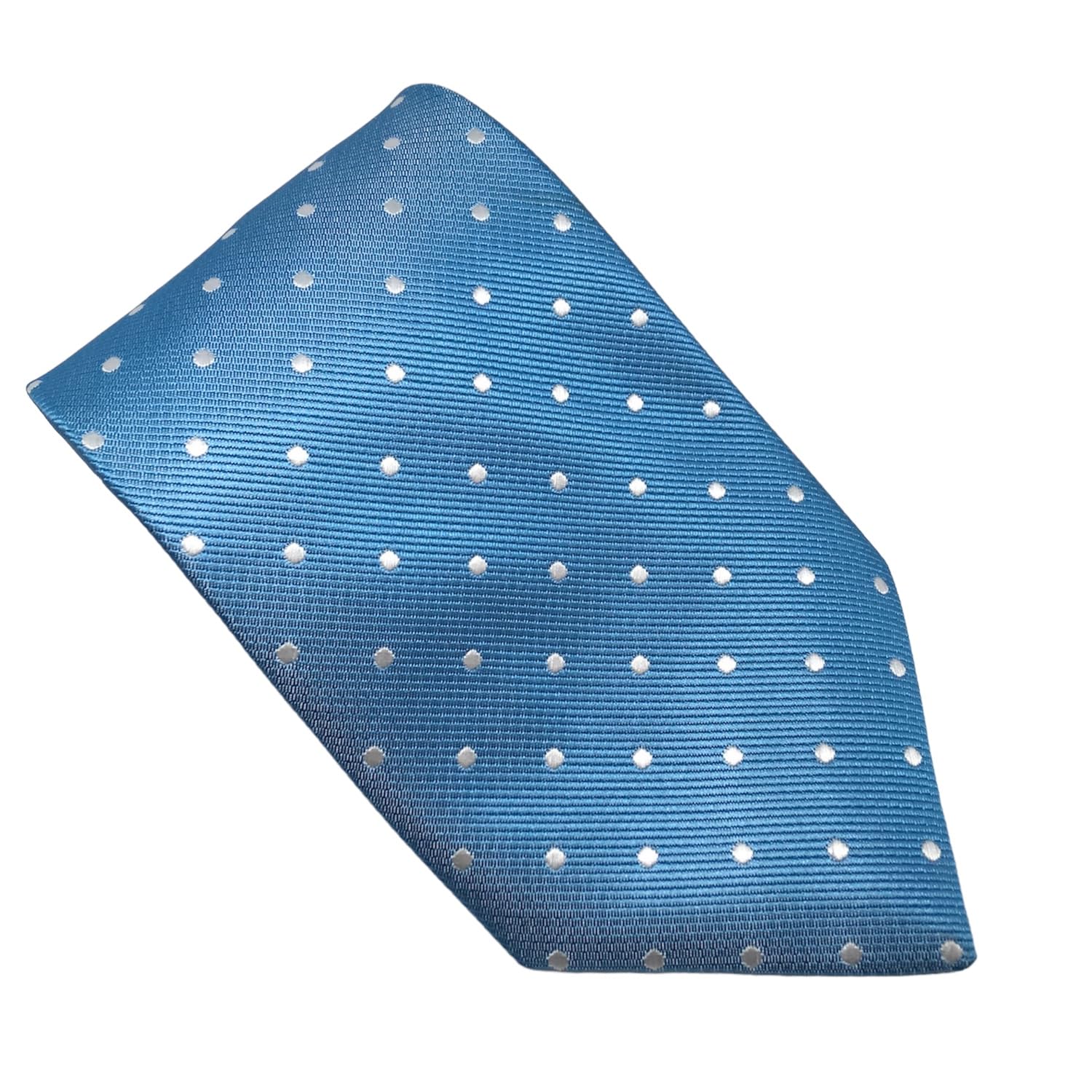 Equetech Unisex Polka Dot Showing Riding Tie (Light Blue/White)