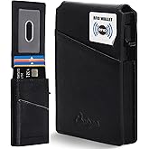 Onrique RFID Wallet for Men, 10 Pop Up Cardholder - Slim Leather RFID Blocking Minimalist Bifold Credit Card Holder, Mens RFID Wallet With Secure Card Protection