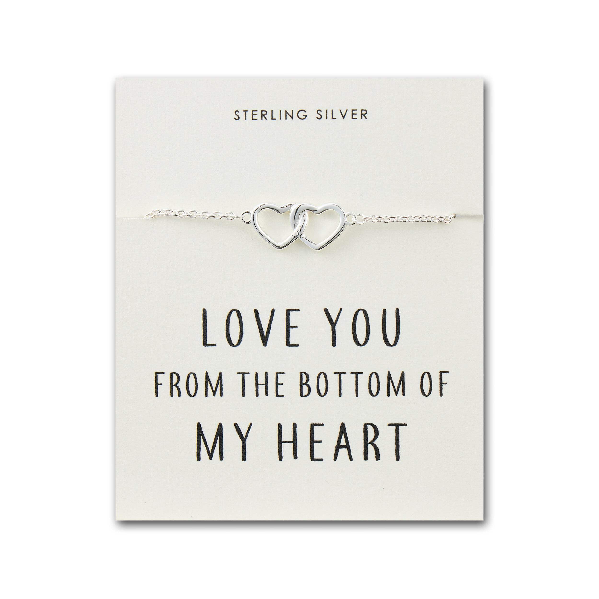 Philip Jones Sterling Silver Bottom of my Heart Bracelet