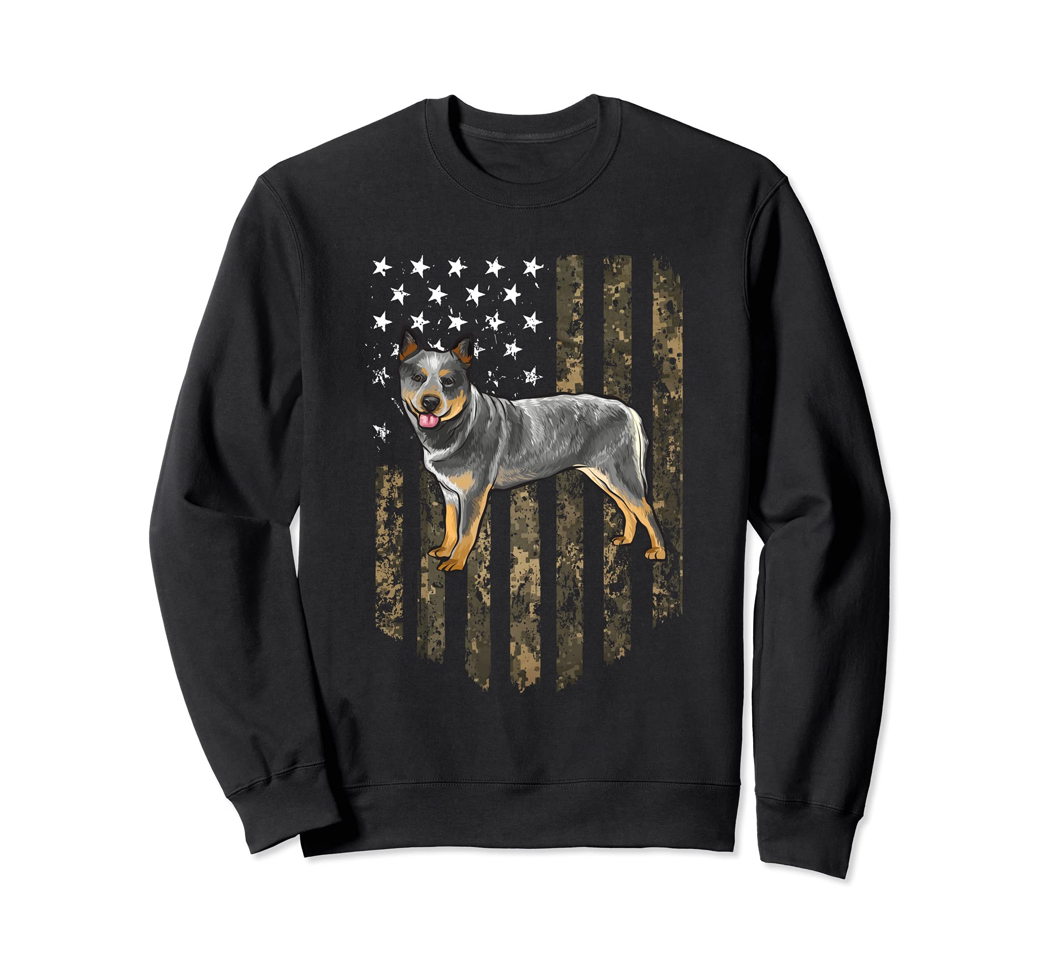 Camo American Flag Australian Cattle Dog 4th Of July USA Sweatshirt