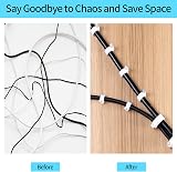 Abnii Cable Clips 400 Pcs 4 Size Steel Nail White Round Cable Holder view 3