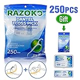 Dental Floss Picks High Toughness Toothpicks Sticks 250PCS with Portable Case an