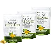 Resilia Oil Of Oregano Softgels with Black Seed Oil 6000mg – Organic Oregano Oil Capsules for Immune & Digestive Support – Non-GMO, Gluten-Free Softgels – 180 Count (Pack of 3)