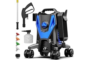 SEN-QII Pressure Washer -4800PSI Power Washer with 4 Quick Connect Nozzles, High Pressure Cleaning Machine with Foam Cannon for Car/Garage/Patio Home Cleaning