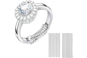 GLEAMKID Ring Sizer, Ring Size Adjuster for Loose Rings, 16 Pack 2 Sizes Any Sizer, Invisible Ring Adjuster For Loose Rings Women Or Men,Ring Guards, Spiral Silicone ,Ring tightener Set w/ Polishing Cloth,Box