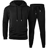 Babioboa Mens 2 Piece Sweatshirt Jacquard Sweatsuit Outfits Hoodie& Casual Joggers Sweatpants Set Tracksuit