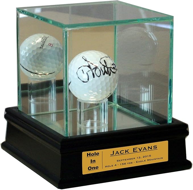 Personalized Golf Ball Display Case for Hole in One, Display Cases