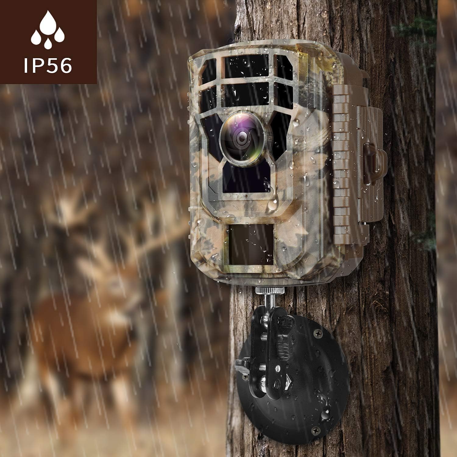 Campark Mini Trail Camera 16MP 1080P HD Game Camera Waterproof Wildlife Scouting Hunting Cam with 120° Wide Angle Lens and Night Vision 2.0” LCD IR LEDs: Camera & Photo