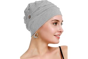 osvyo Cotton Chemo Turbans for Women Cancer Hairloss hat - Cotton Lightweight Headwear Sealed Packaging