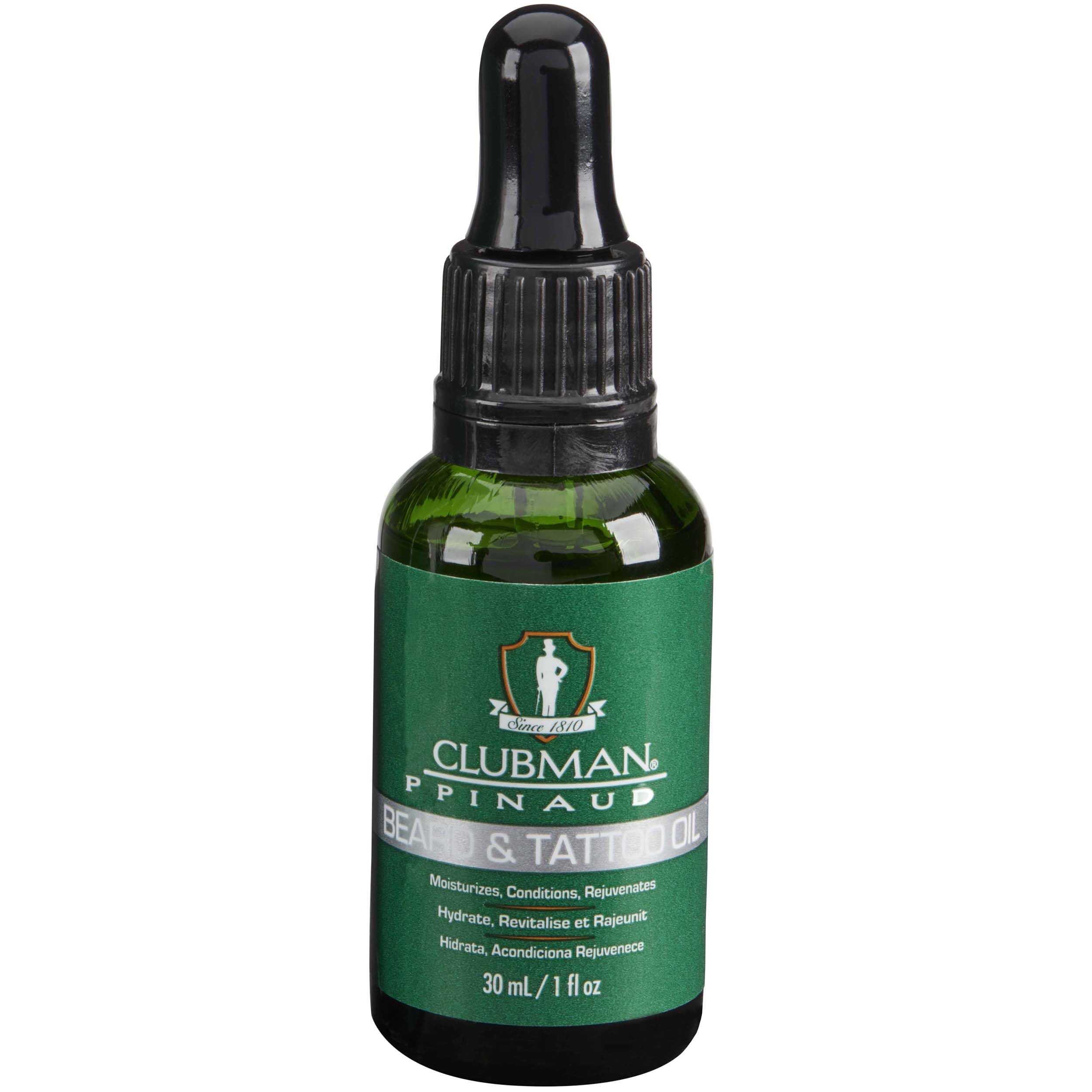 Clubman Beard & Tattoo Oil, 1 oz.