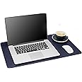 Gallaway Leather Desk Pad – 25 x 17 inch - Desk Mat Home Office Desk Accessories Desktop Protector XXL Mouse Pad Writing Desk Blotter - Navy Blue - Medium