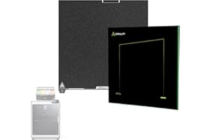 LOKKR Creality Upgraded K2 Plus PEI Frosted Build Plate Kit (370 * 370mm), Without Magnetic Flexible Steel Plate, Excellent Heat Resistance, 3D Printer Platform for K2P