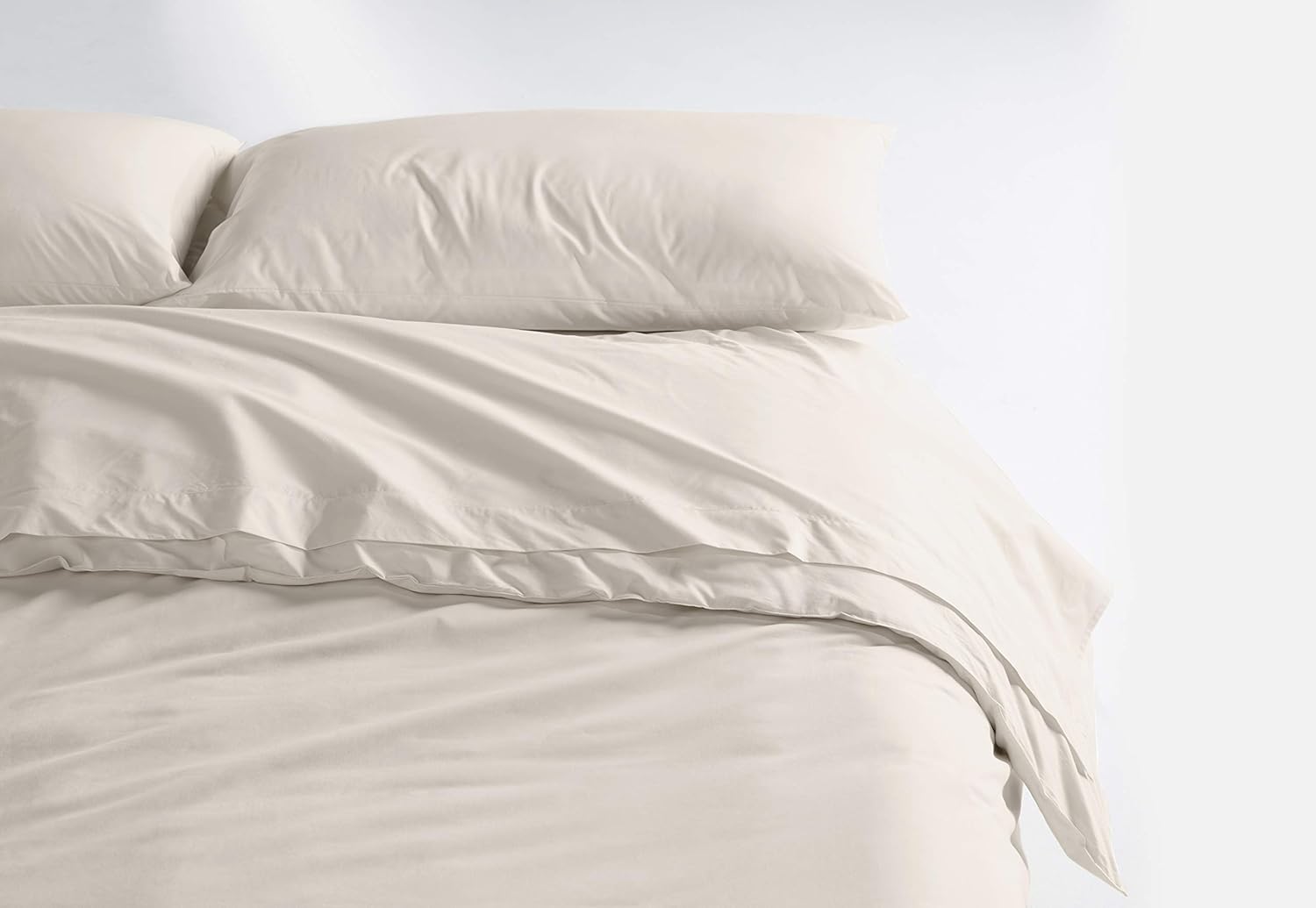 Casper Sleep Soft and Durable Supima Cotton Sheet Set, Queen, White/Slate: Home & Kitchen