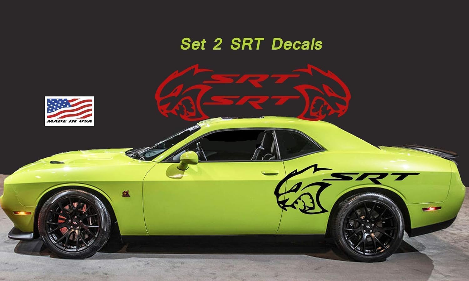 SRT Hellcat Decal Sticker Side Dodge Challenger Charger Graphics decals