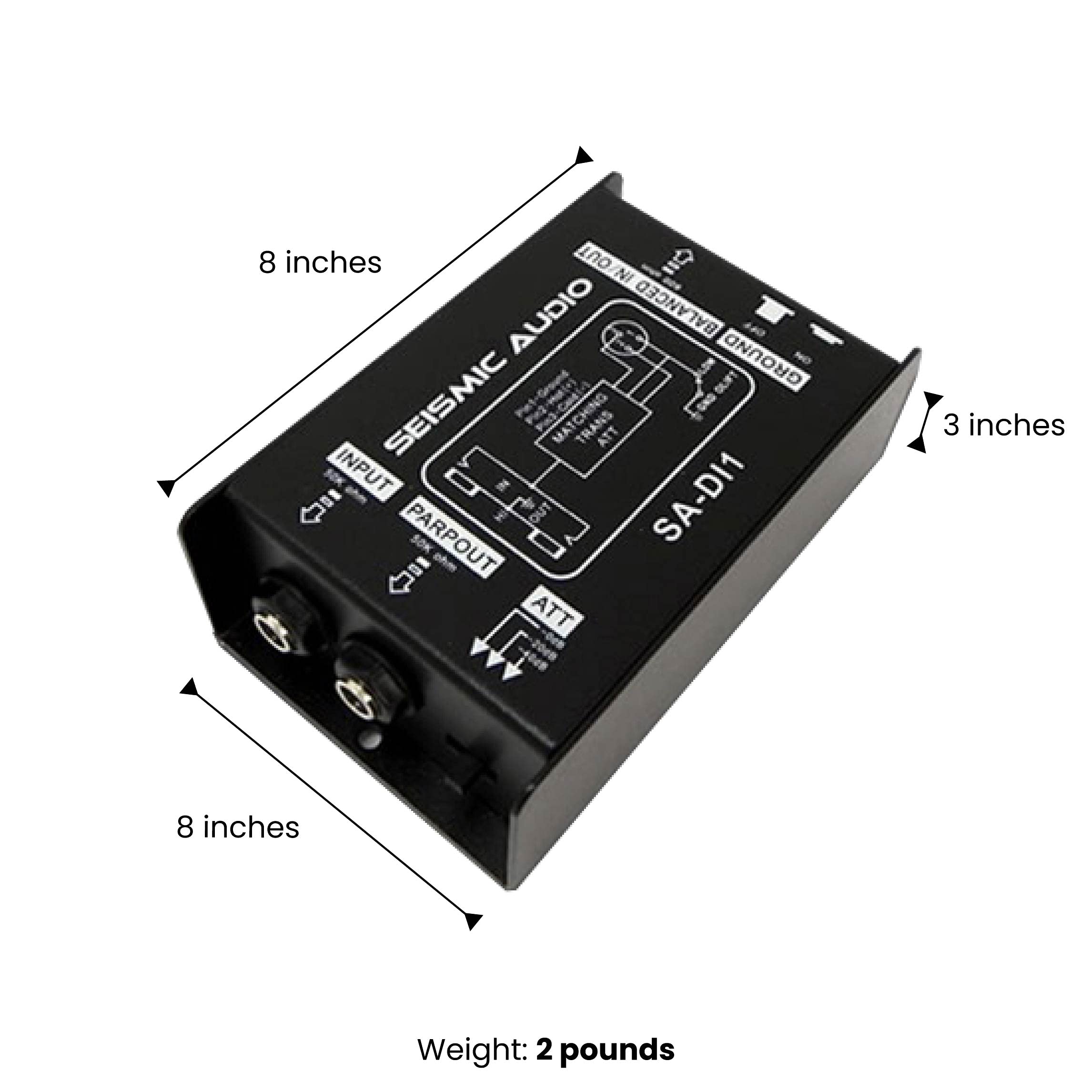 Mua Seismic Audio Speakers Passive Direct Box with Ground Left and Attenuator Switch DI Box