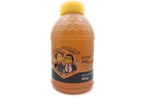 Raw Wildflower Honey – Pure, Natural, Unpasteurized & Unfiltered – 500g Squeeze Bottle | Dave & Wally’s Small Batch Canadian 