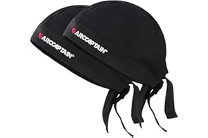 ARCCAPTAIN 2 Pcs Welding Cap, Welding Doo Rag, Protective Welders Cap, Welding Hat for Men and Women, Fireproof Cotton and Durable for Safety, M Size