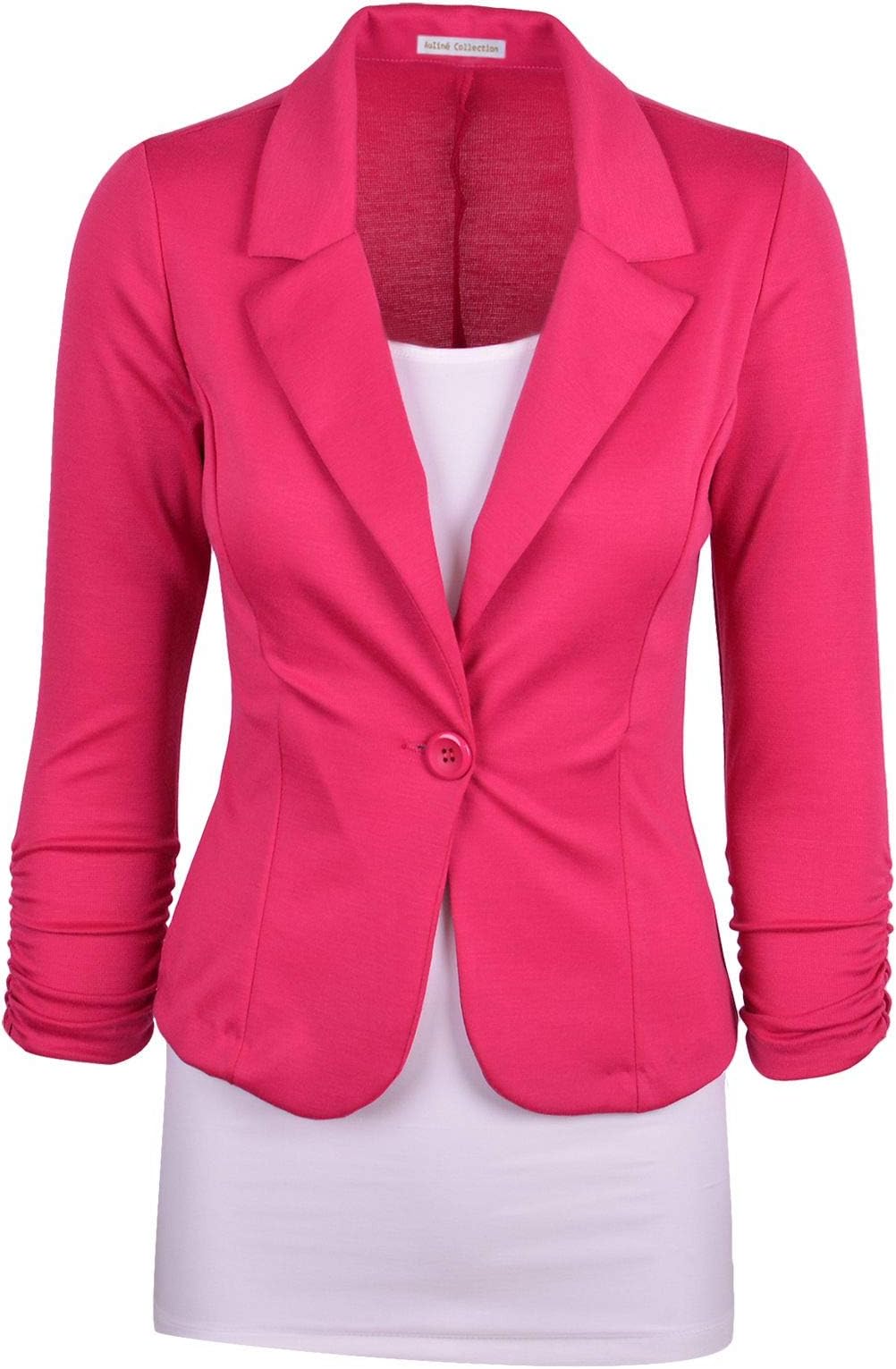 Auliné CollectionWomen's Casual Work Solid Color Knit Blazer