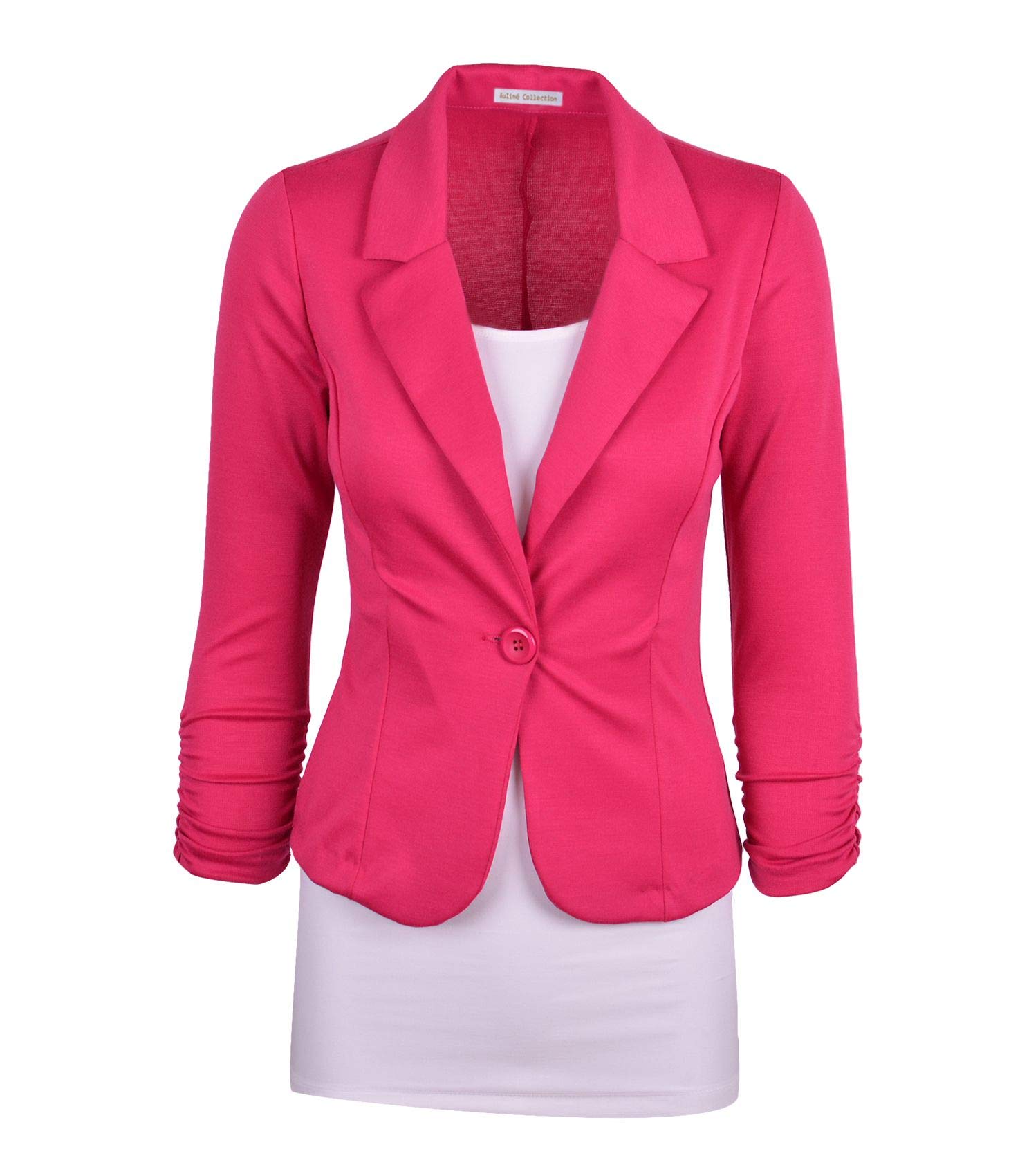 Auliné CollectionWomen's Casual Work Solid Color Knit Blazer