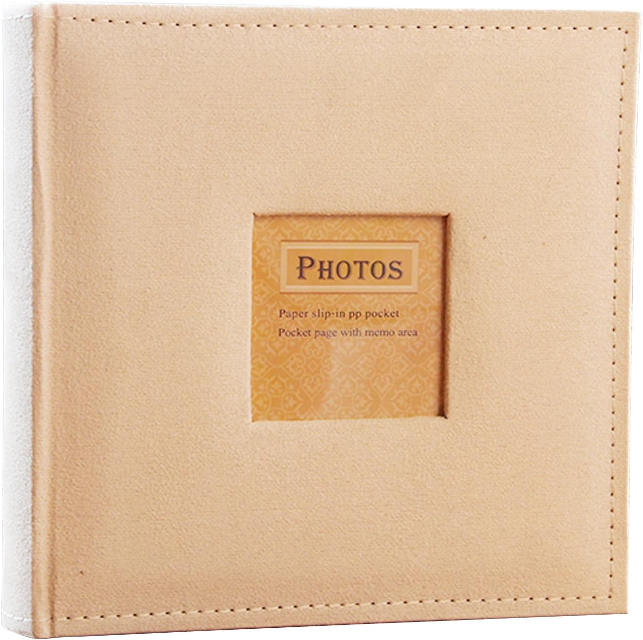 Veilife 200 Pocket Holds Scrapbook Photo Album 4”×6” Postbound Album with Window