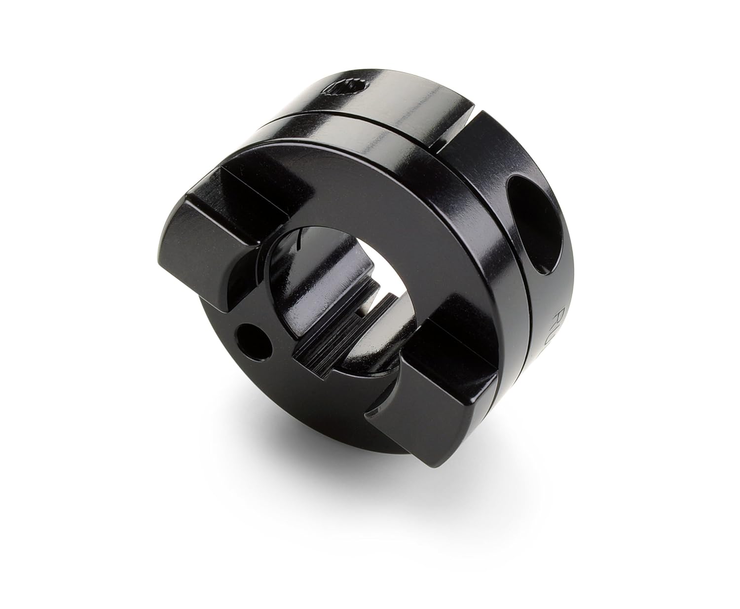 Ruland MOCC3310A Oldham Coupling Hub with Keyway, Clamp Style, Black