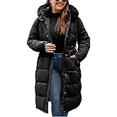 Geschallino Women's Puffer Coat Plus Size Winter Jacket Warm Hooded Thicken Padded Bubble Outerwear (1X-5X)